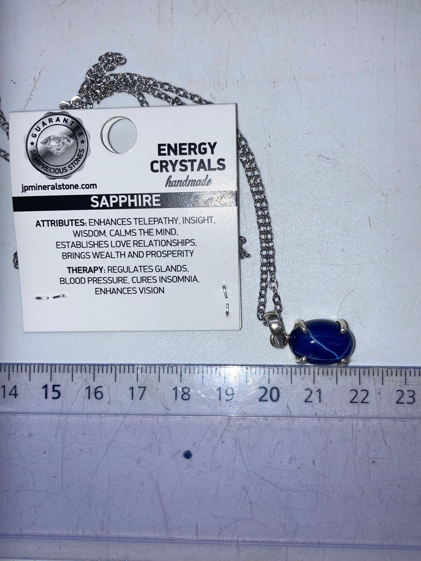 Ασημένιο κολιέ Blue Star Sapphire