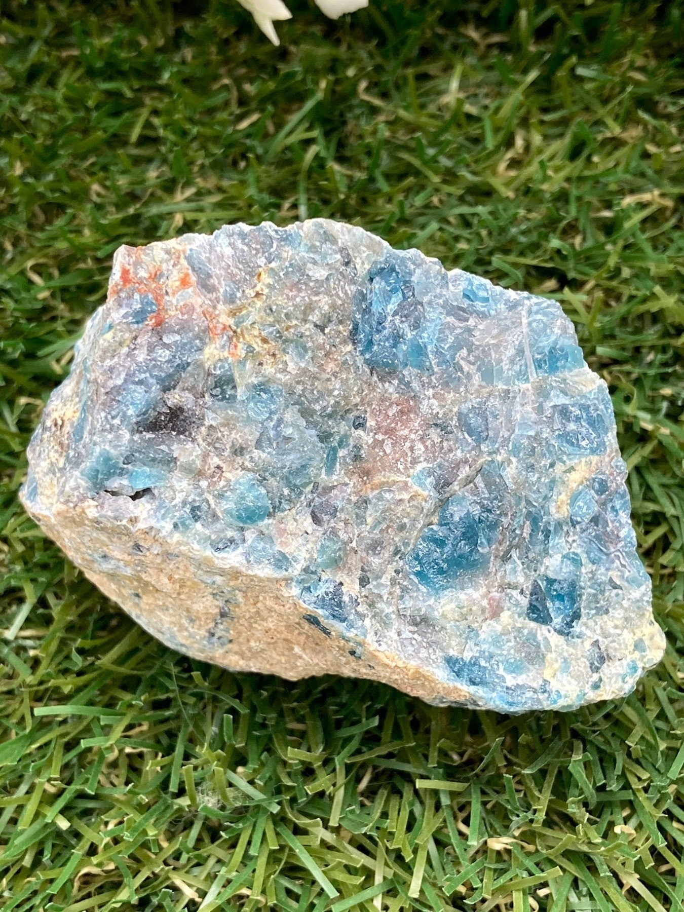 Φυσικό Crystal Blue Apatite συλλογή δείγματος ορυκτό