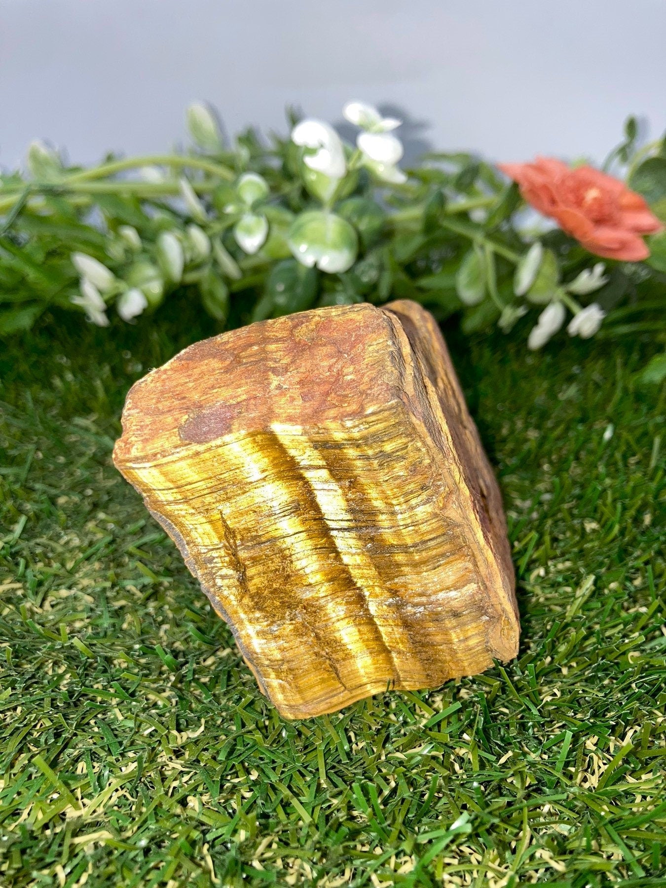 Natural Crystal Tiger's Eye Raw Piece - Luck - Endurance - Abundance