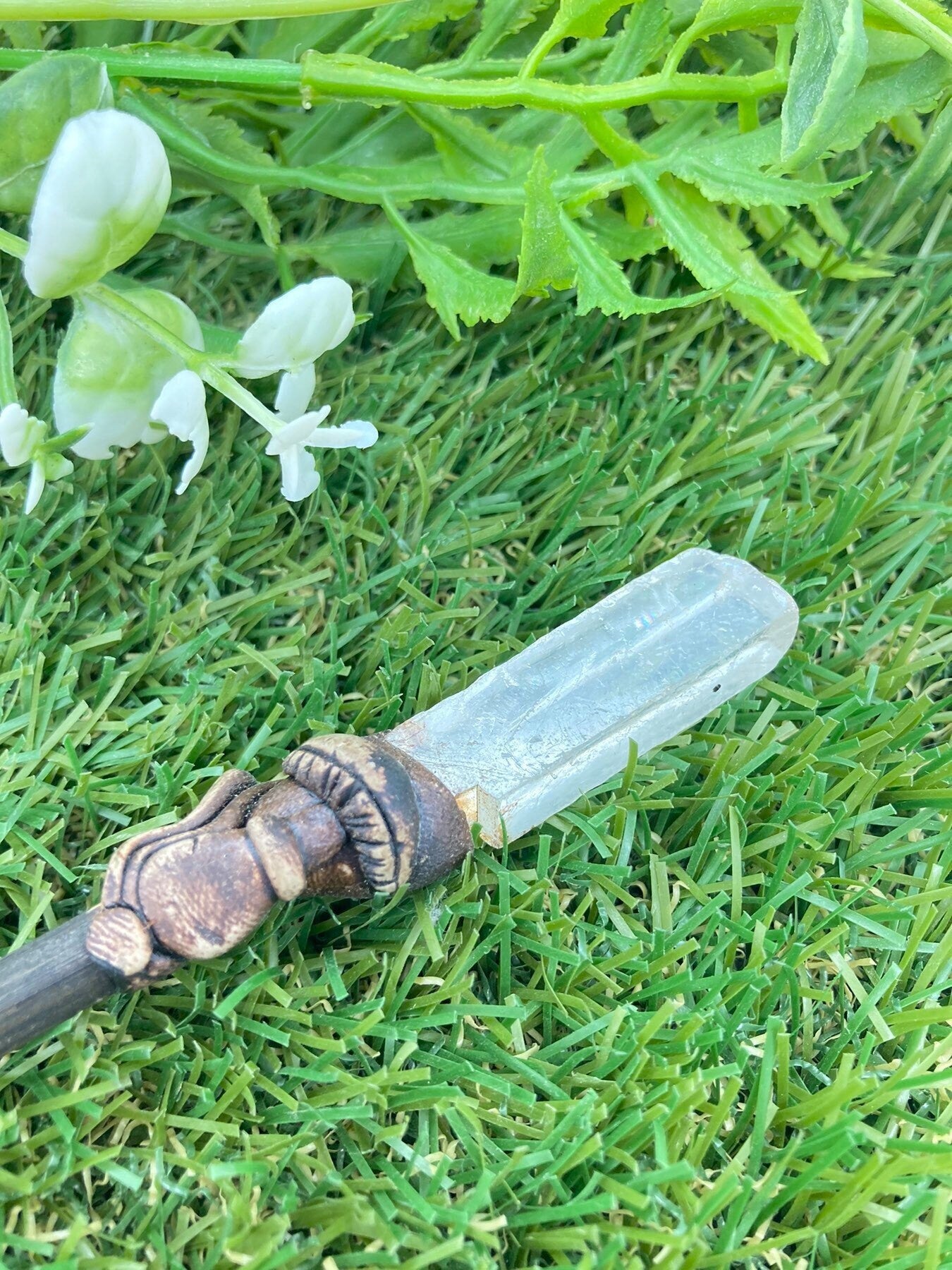 Optischer Calcit-Islandkristall - Zauberstab - Feenstab - Zauberstab - Naturstab - Heilkristall - Sternzeichen-Mineralstein