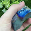 Aura Amethyst Cactus, Rainbow Amethyst Cluster, Titanium oxidation Crystal, Amazing Collector's Piece Extra Quality
