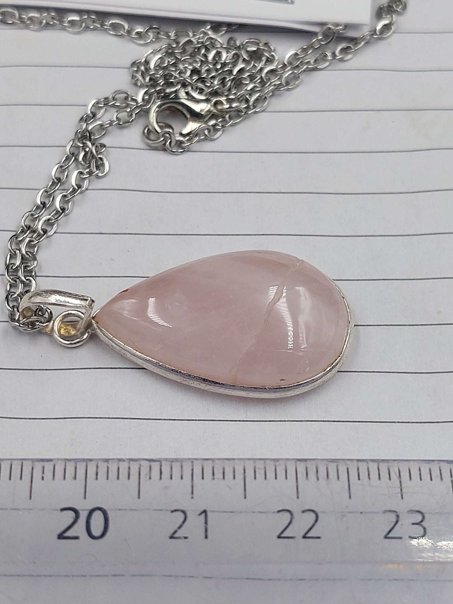 Luxuriöser Rosenquarz-Anhänger aus Sterlingsilber 925, Cabochon-Schliff, Heilkristall, Zubehör, Sternzeichen, Mineralstein