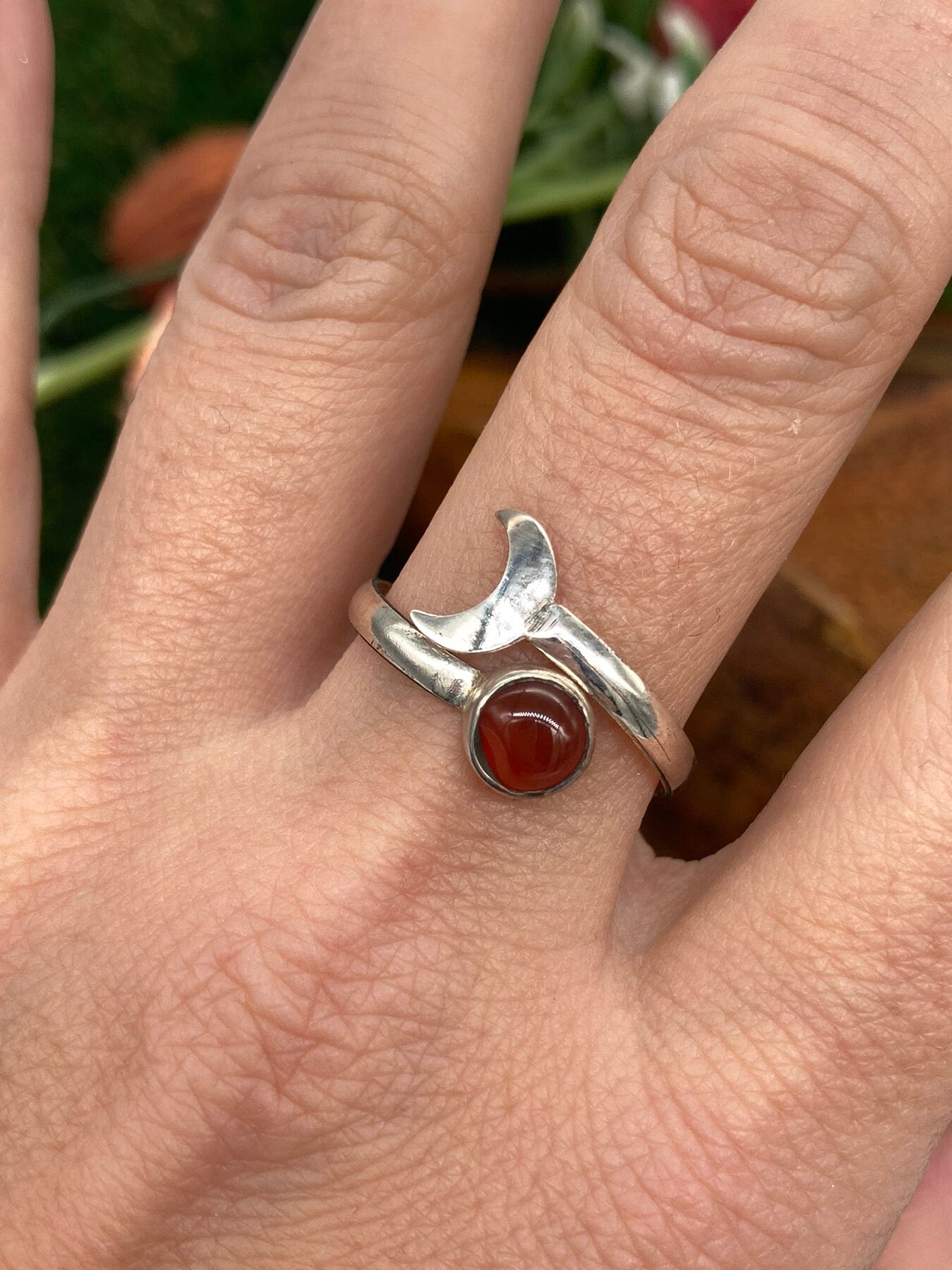 Δαχτυλίδι Carnelian Crystal Ασήμι 925 Κορυφαίας Ποιότητας Χειροποίητο