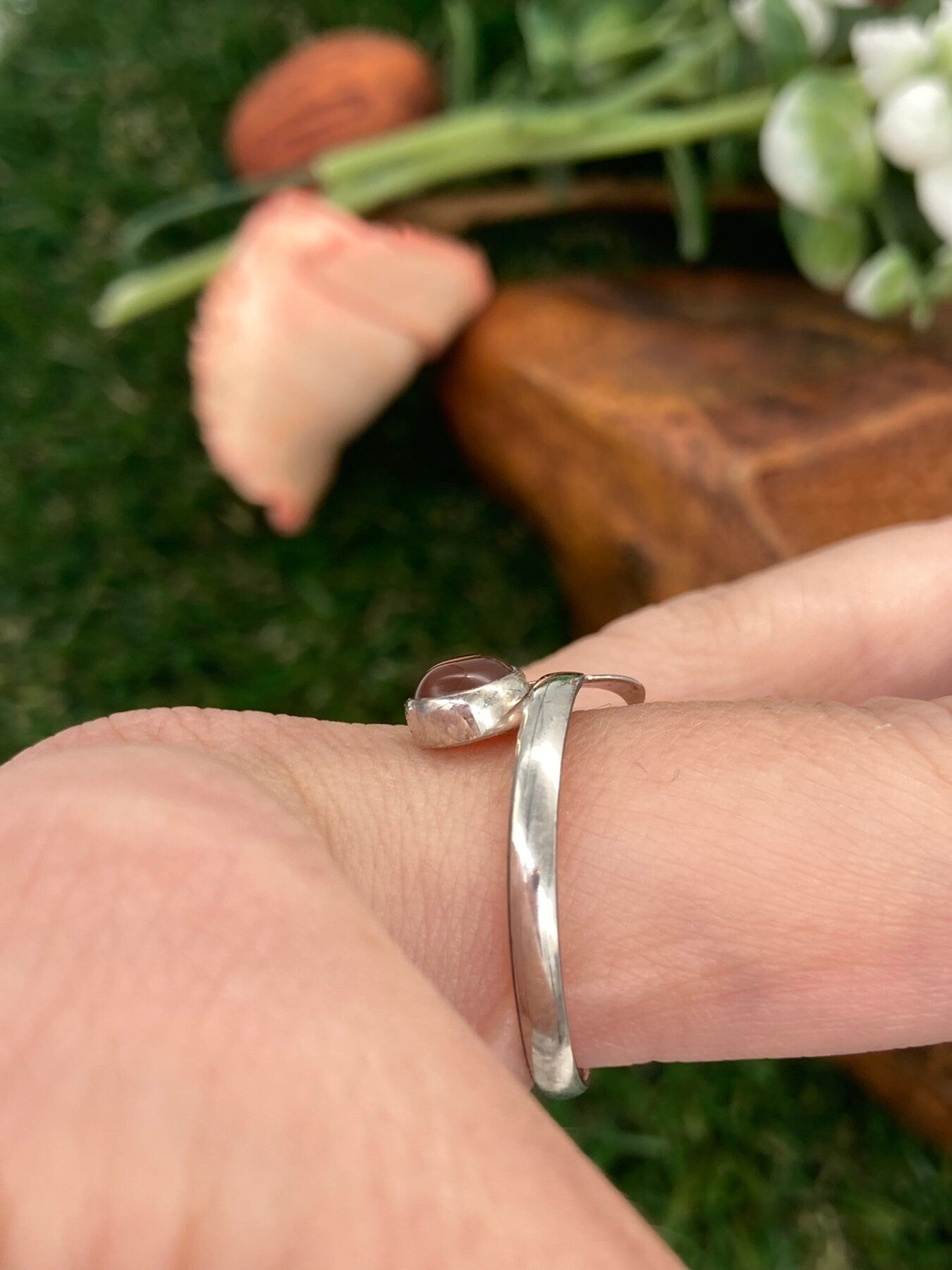Δαχτυλίδι Carnelian Crystal Ασήμι 925 Κορυφαίας Ποιότητας Χειροποίητο