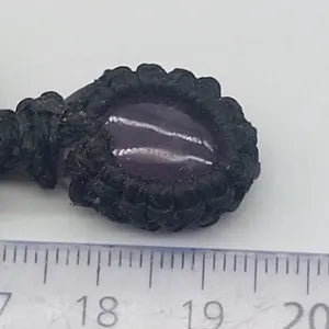 Amethyst Crystal Macrame Necklace, Purple Stone Handmade Necklace, Gemstone Necklace