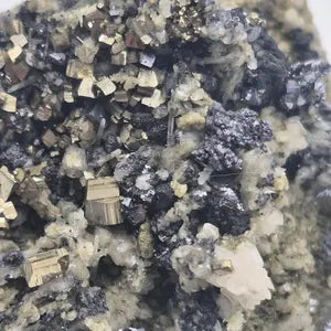 Galena Pyrite Calcite Cluster | Bulgarian Mineral Specimen