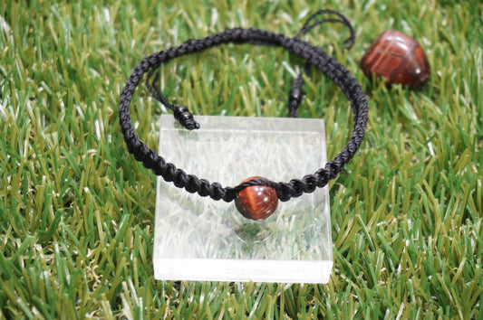 Φυσικό Tiger's Eye Red Healing Crystal Bracelet Αξεσουάρ Zodiac Mineral Stone