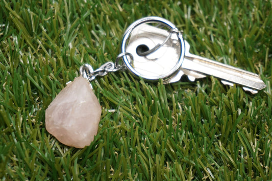 Μπρελόκ Natural Rose Quartz Crystal