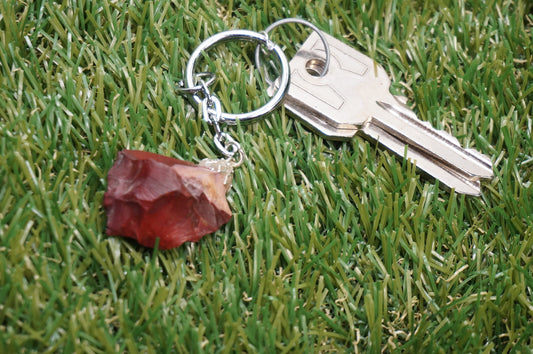 Μπρελόκ με φυσικό κόκκινο Mokaite Jasper Crystal