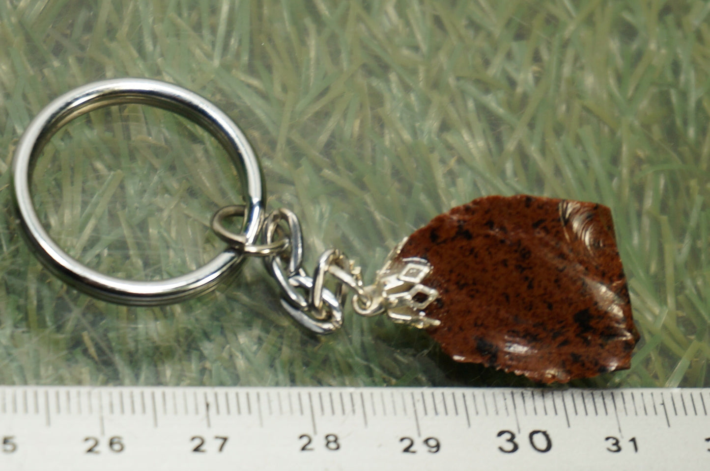Mahagoni Obsidian Kristall Schlüsselanhänger