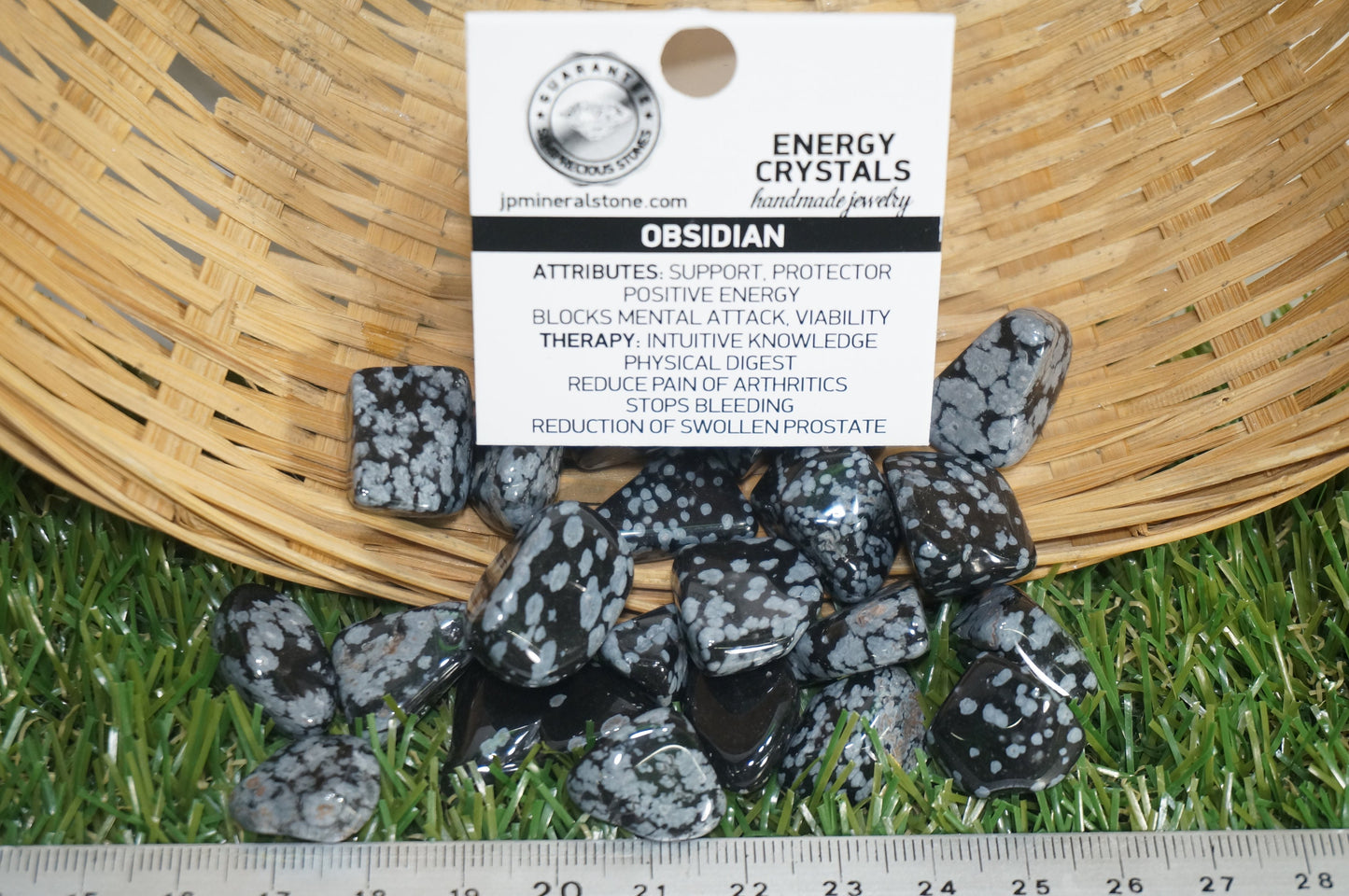 Natürliches Obsidianexemplar - Heilstein - Chakren Reiki