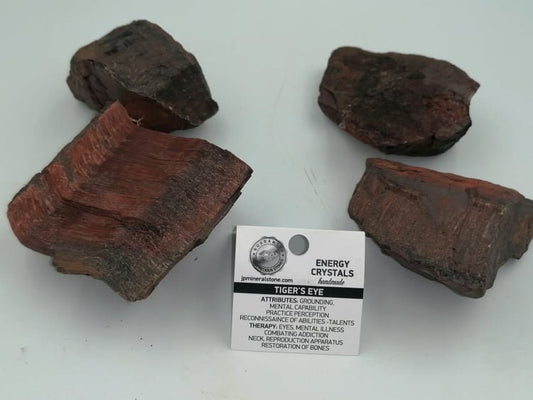 Κορυφαίο φυσικό κρύσταλλο Κόκκινο Tiger's Eye Collection Δείγμα Θεραπευτικό Πέτρα Birtsthone Κρυστάλλινο Προστασία Διακόσμησης Ορυκτό