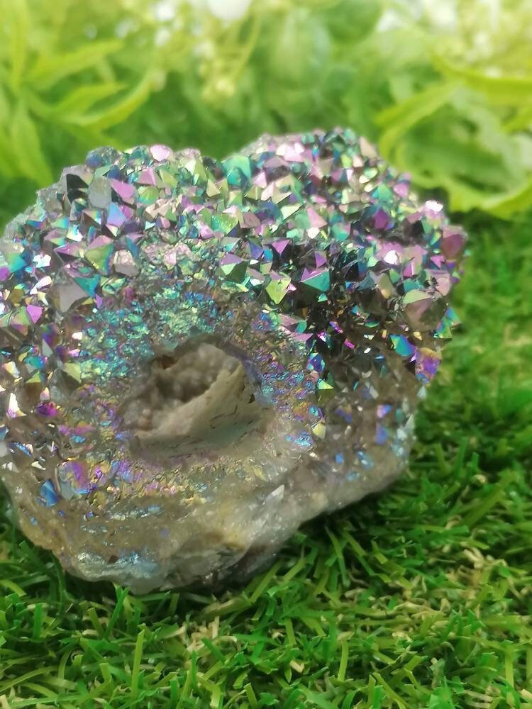 Natürlicher Kaktus-Amethyst und Titanoxidation - Erstaunliches Sammlerstück von besonderer Qualität