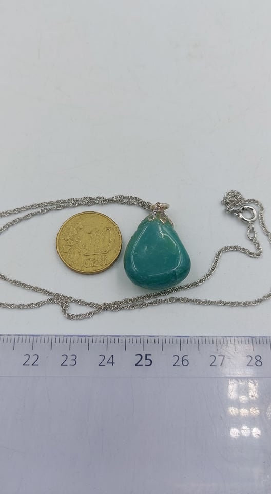 Halskette aus natürlichem, grünem Achat, poliertem Sterlingstahl, Heilkristall, Zubehör, Sternzeichen, Mineralstein