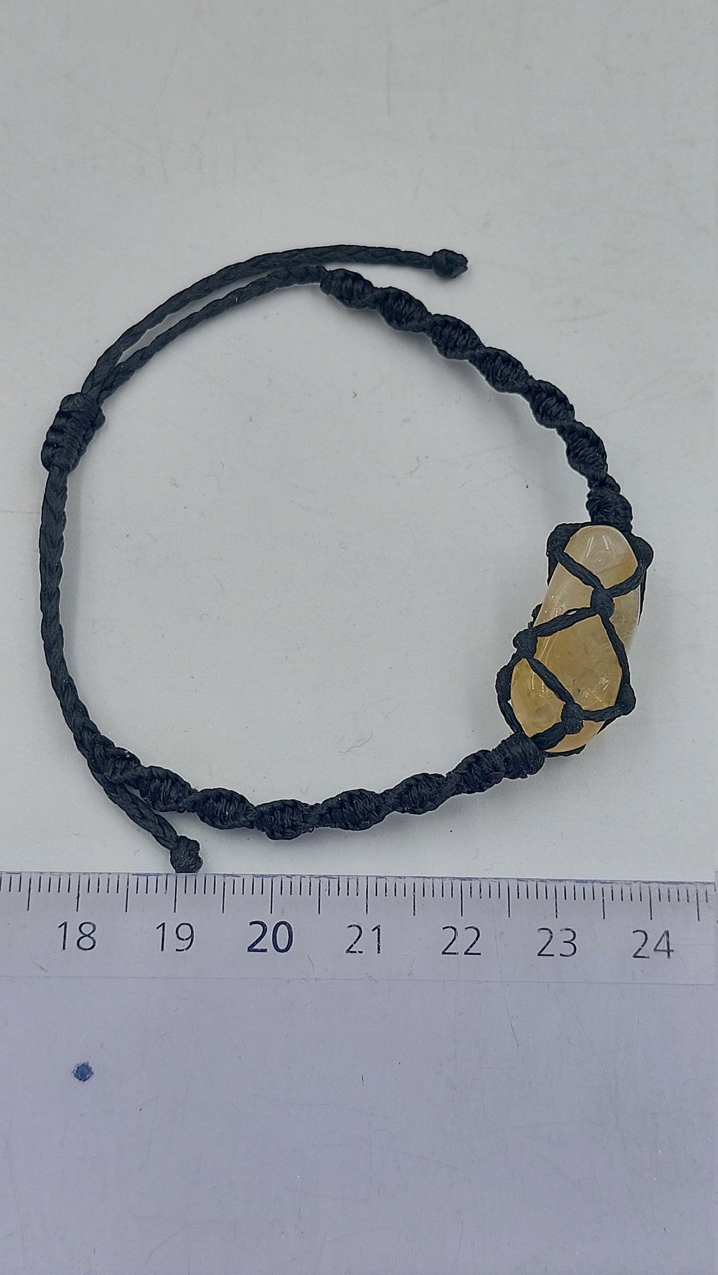 Natürlicher Citrin, handgefertigt, Makramee-Armband, Heilkristall, Zubehör, Sternzeichen, Mineralstein