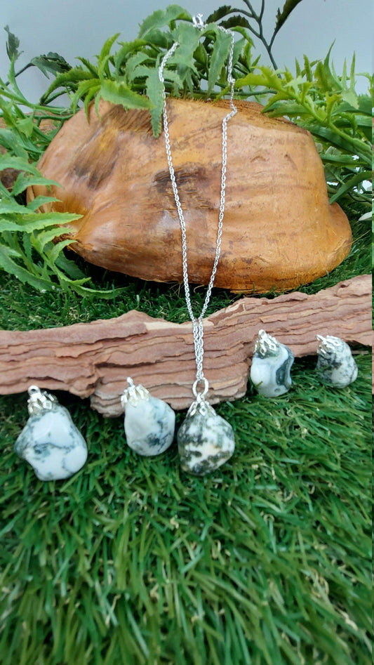 Χειροποίητο κολιέ Tree Agate