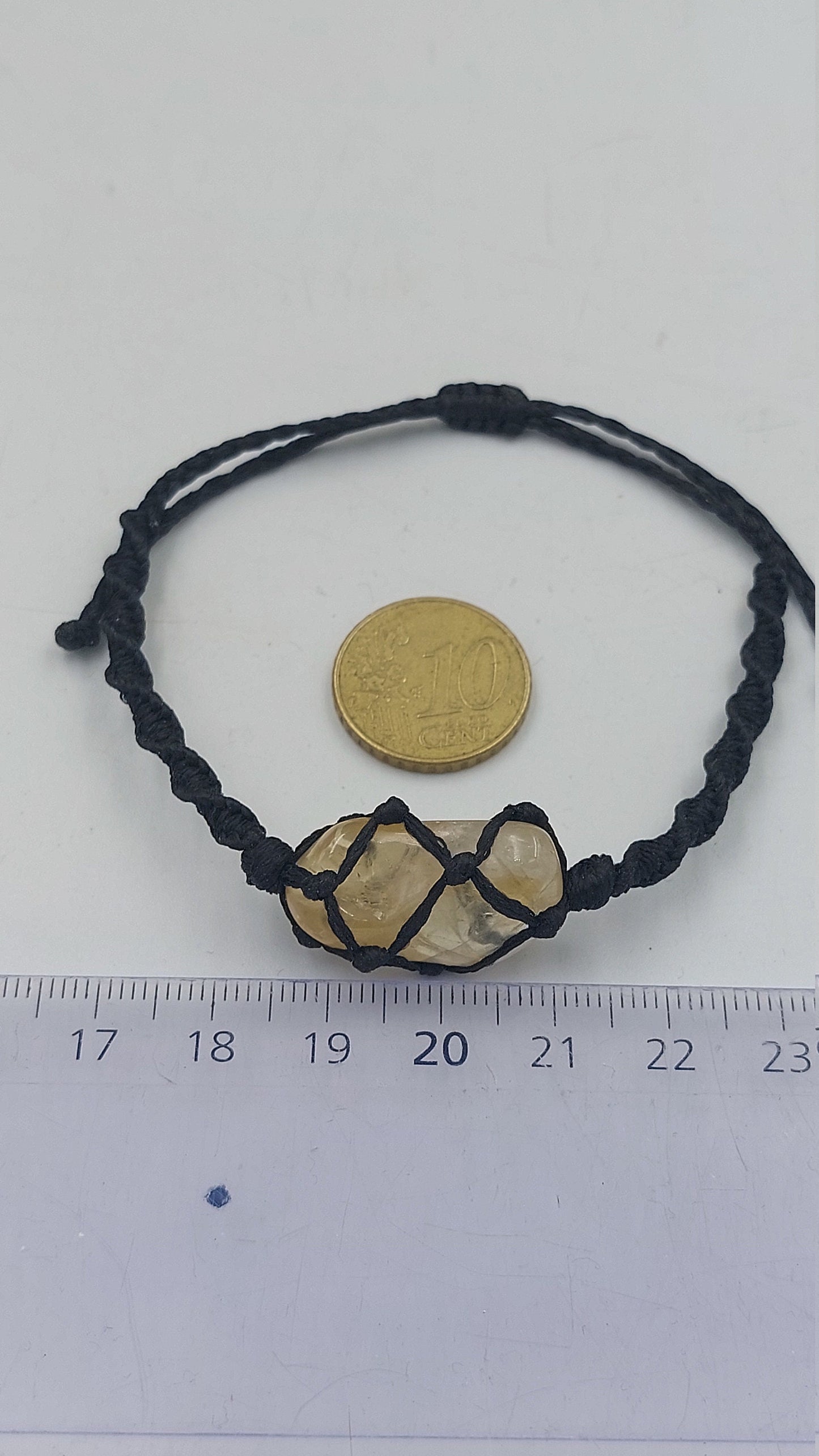 Natürlicher Citrin, handgefertigt, Makramee-Armband, Heilkristall, Zubehör, Sternzeichen, Mineralstein