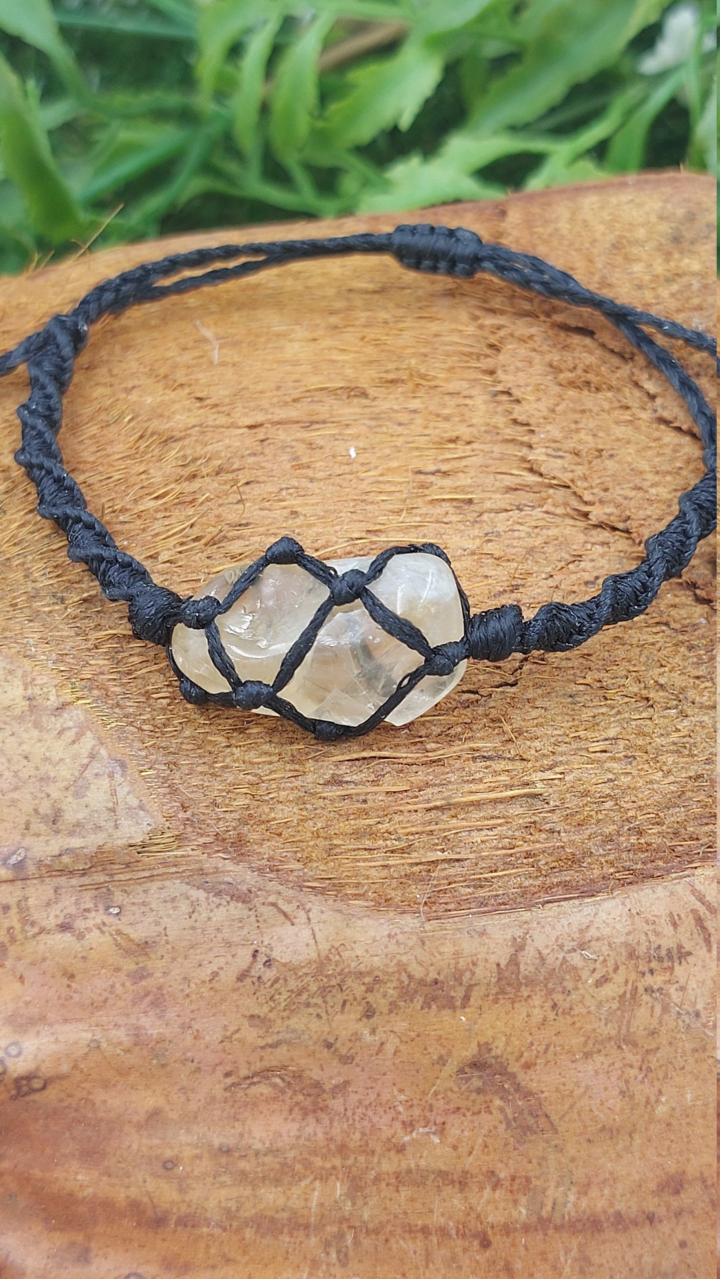 Natürlicher Citrin, handgefertigt, Makramee-Armband, Heilkristall, Zubehör, Sternzeichen, Mineralstein