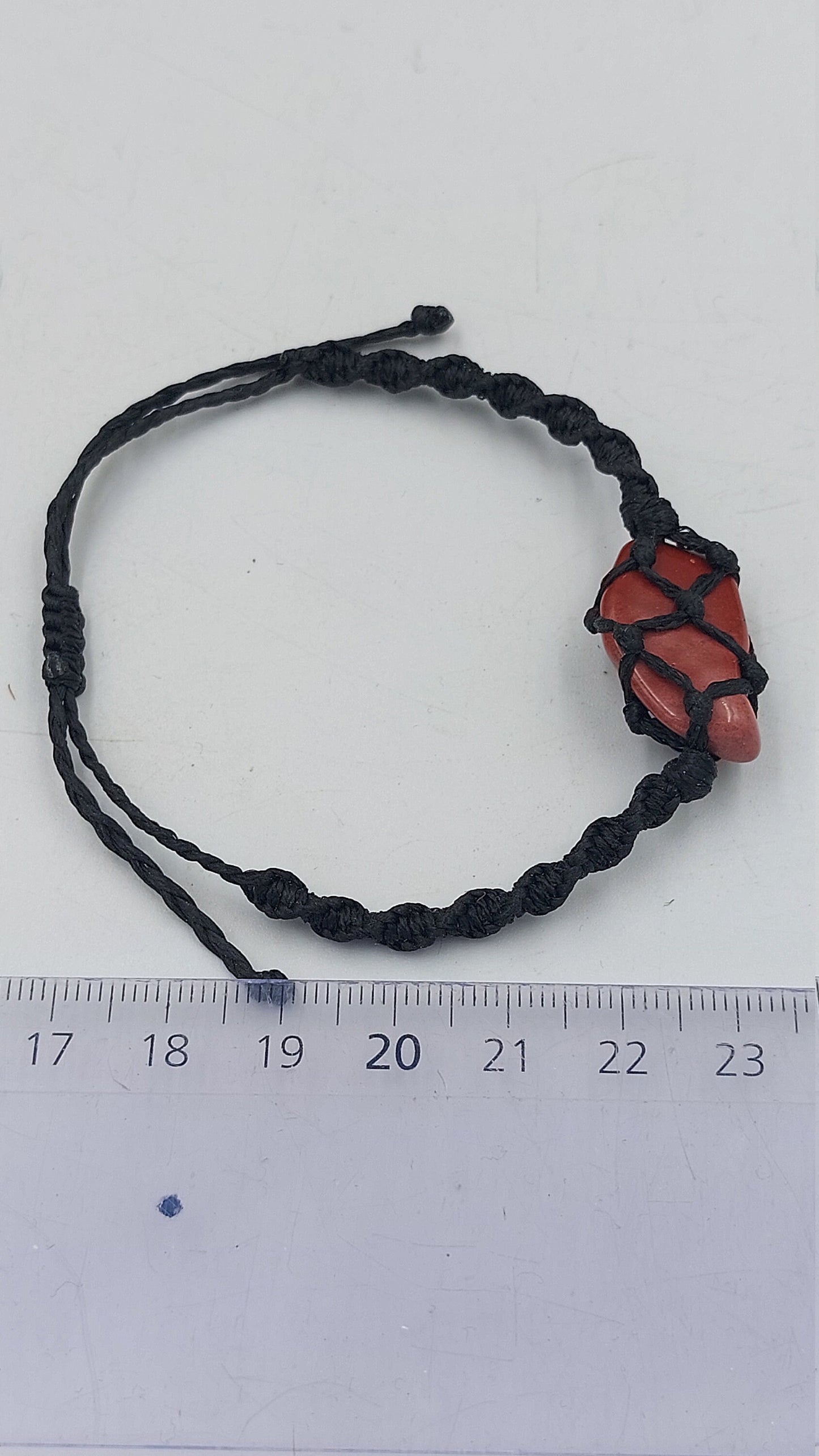 Φυσικό κόκκινο Jasper Χειροποίητο Wrap It Μακραμέ Βραχιόλι Θεραπευτικά Κρυστάλλινα Αξεσουάρ Zodiac Mineral Stone