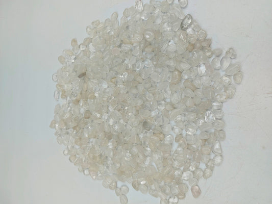Clear Quartz Polished Crystal Chips, Tumbled Healing Gemstone, New Age Polished Semi-Princious Rocks