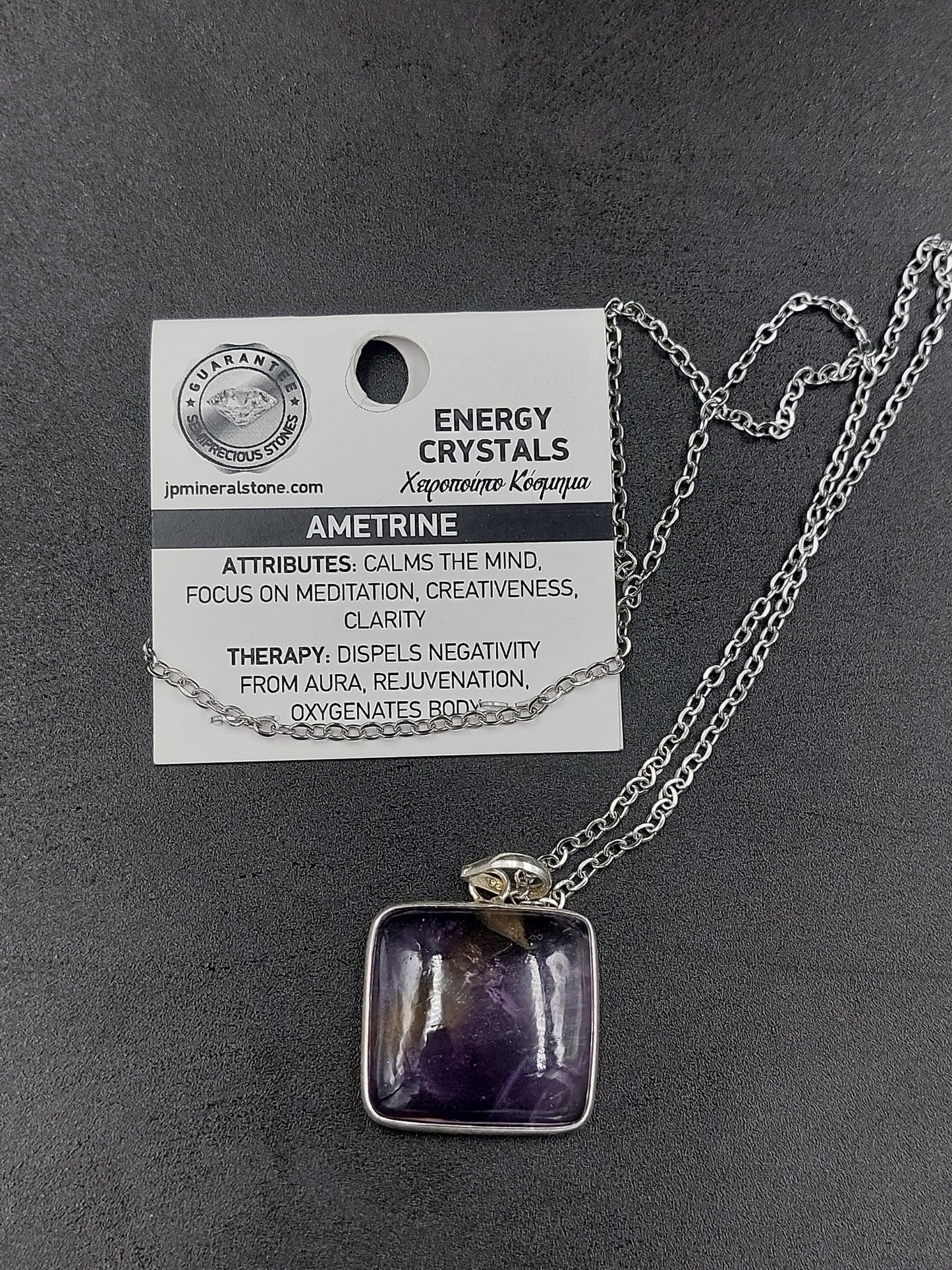 Ametrin Kristall Sterling Silber 925 Halskette
