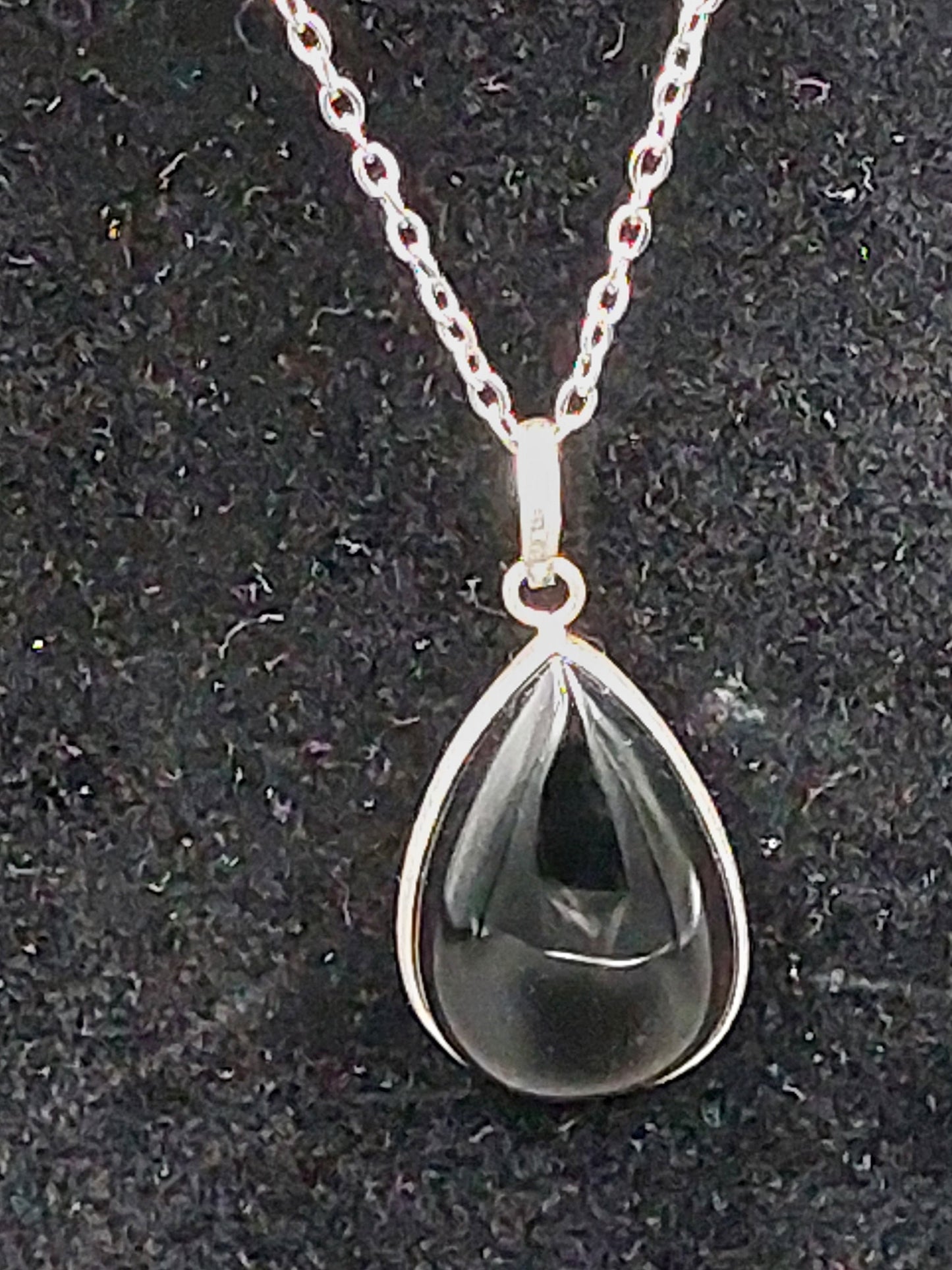 Luxuriöser Rauchquarz-Anhänger aus Sterlingsilber 925, Cabochon-Schliff, Heilkristall, Zubehör, Sternzeichen, Mineralstein