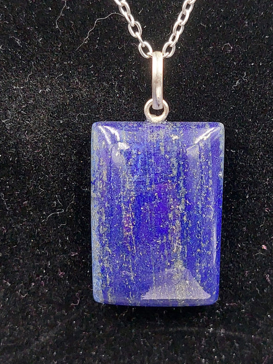 Lapislazuli Kristall Kette Silber 925