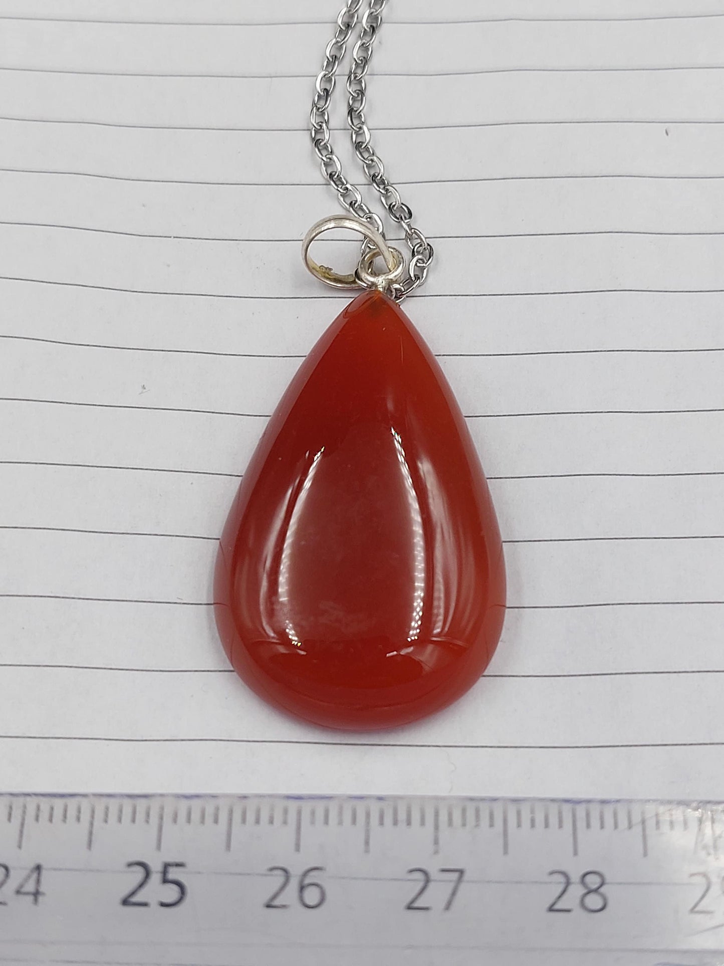Κολιέ από κρύσταλλο Carnelian επιχρυσωμένο