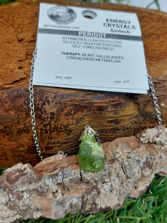 Περιδέραιο από φυσικό Peridot Crystal