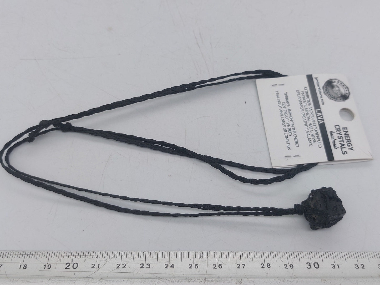 Natural Lava Crystal Macrame Necklace