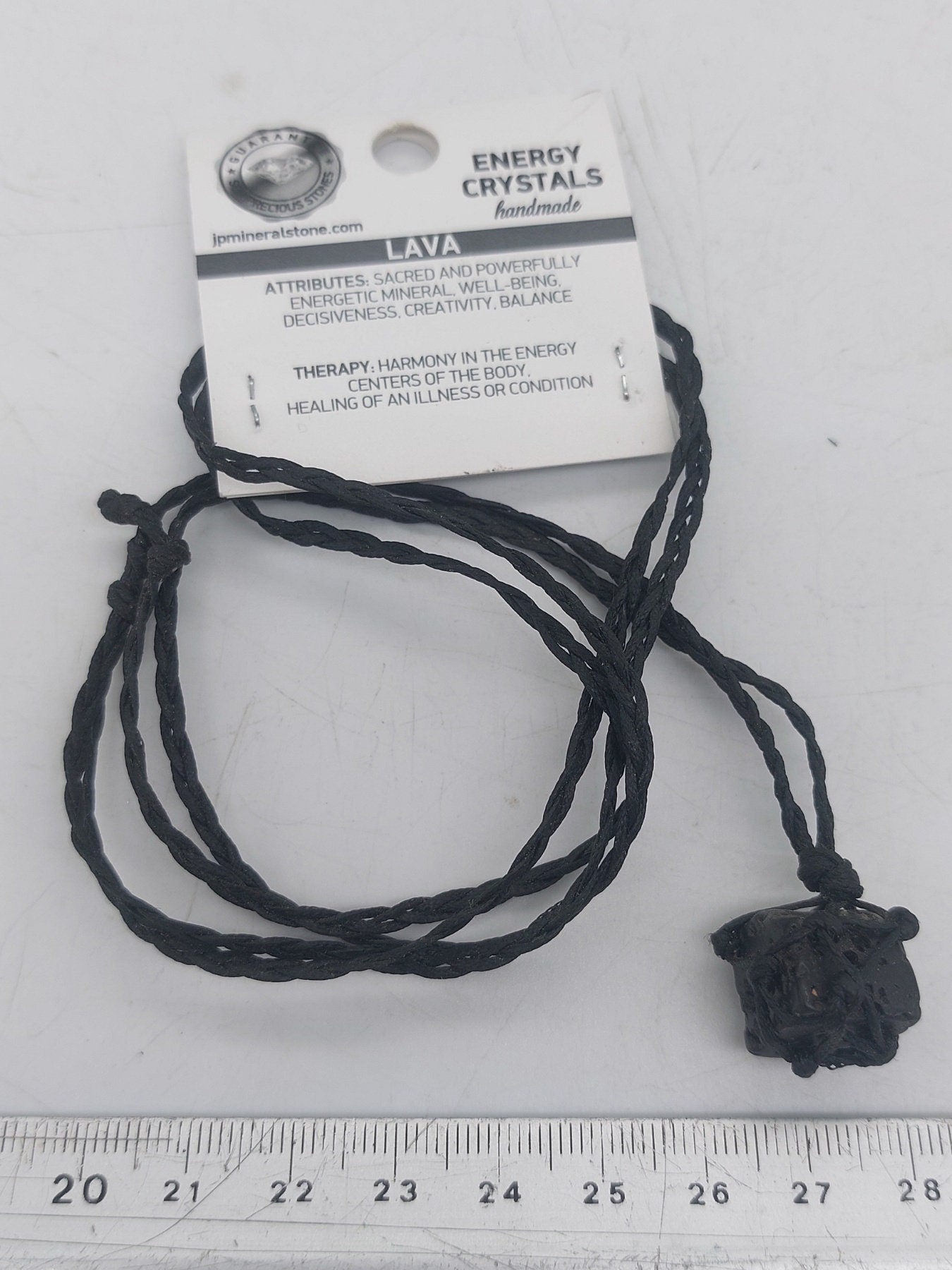 Natural Lava Crystal Macrame Necklace