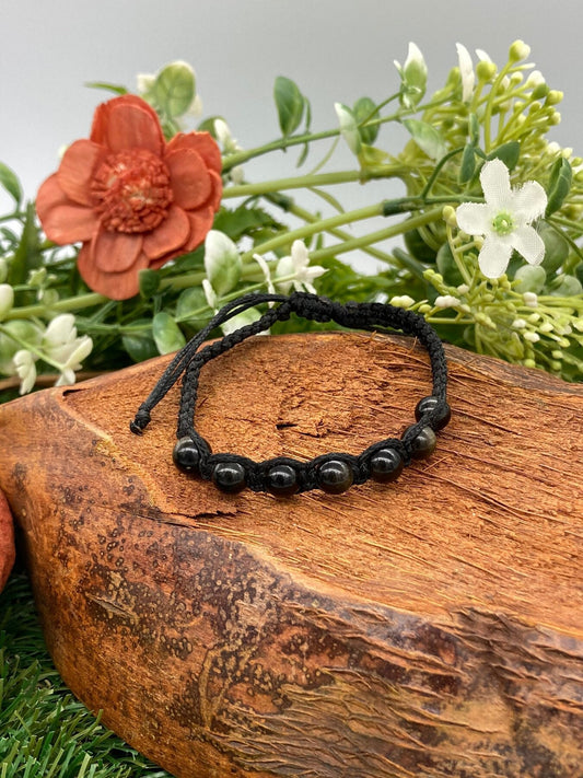 Golden Shee Obsidian Kristall Perlen Armband handgefertigt