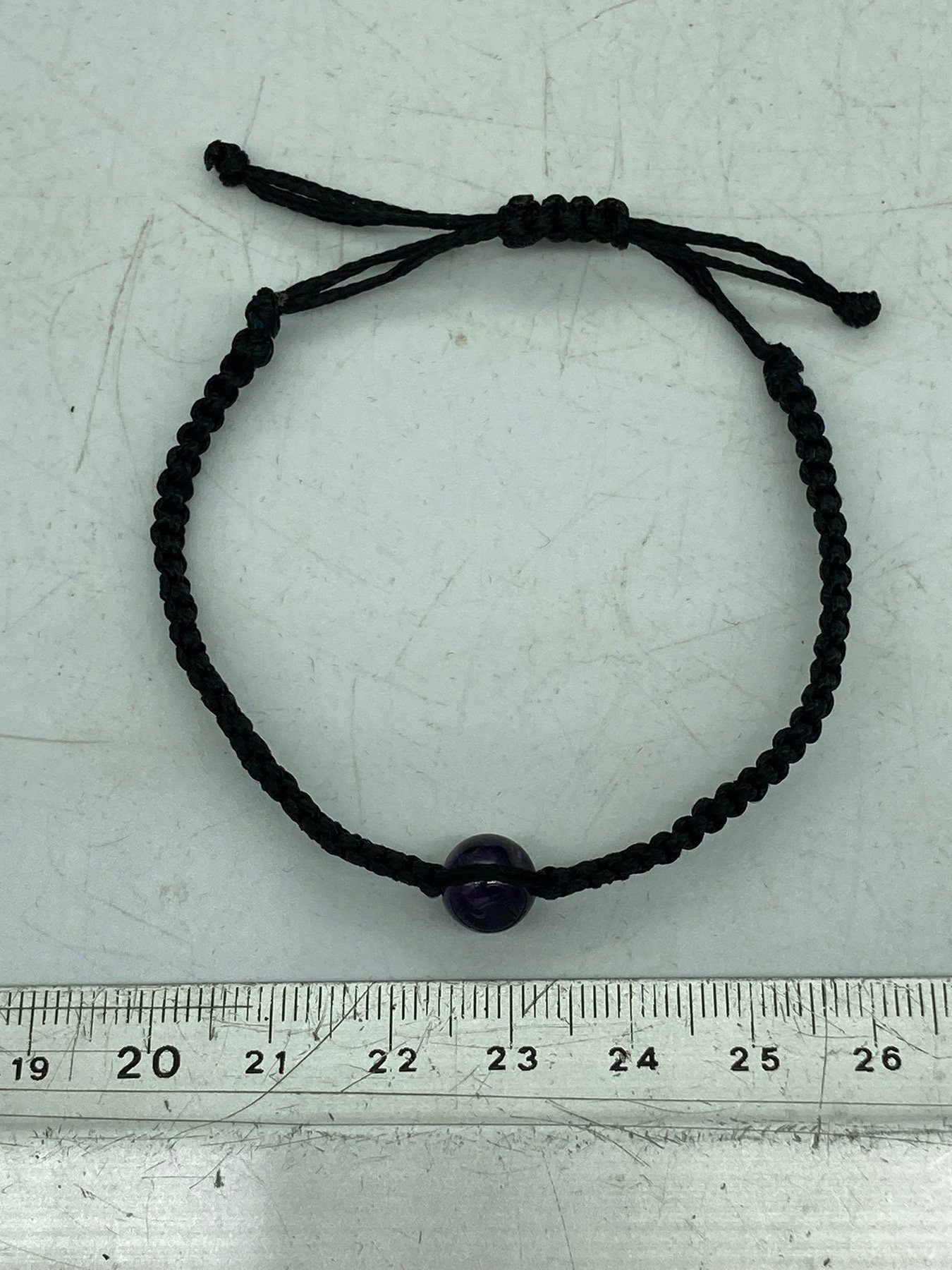 Amethyst Kristall Perlen Armband Handarbeit