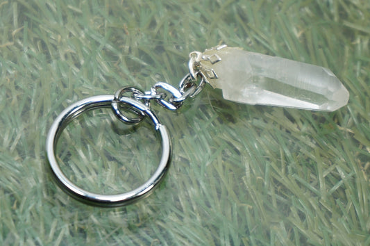 Μπρελόκ Natural Clear Quartz Crystal Point