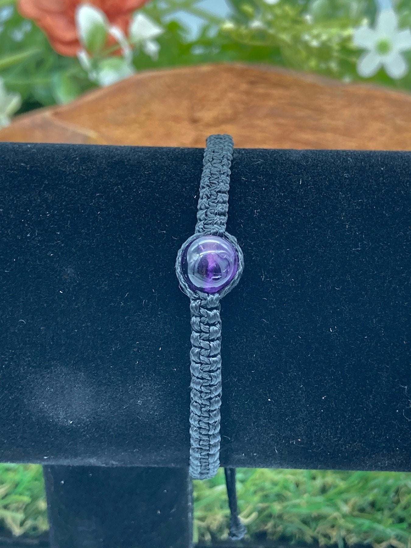 Amethyst Kristall Perlen Armband Handarbeit