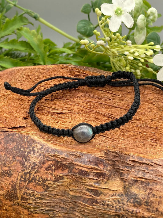 Labradorit-Kristallperlenarmband