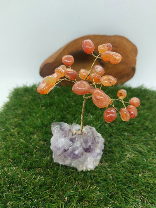 Carnelian Crystal Tree of Life με Διακόσμηση σπιτιού με βάση αμέθυστου