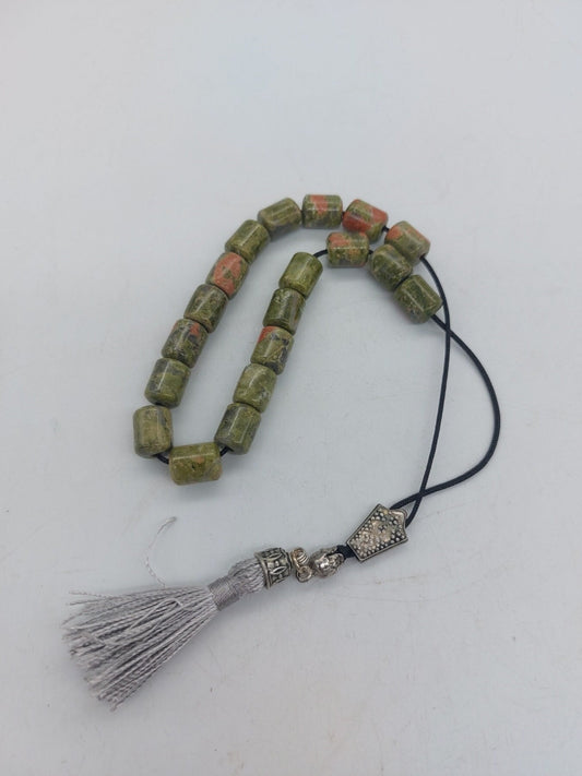 Unakite Crystal -Χειροποίητα-Χάντρες Worry-Μίαανδρος-Ελληνικό κομπολόι-Ελληνική κουλτούρα-Ιδέα δώρου-Ανδρικά αξεσουάρ