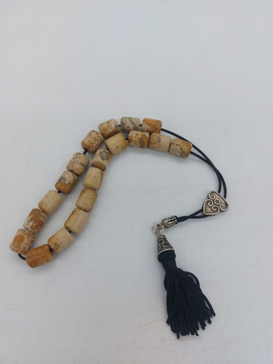 Zebra Jasper Crystal -Χειροποίητα-Χάντρες Worry-Μίαανδρος-Ελληνικό κομπολόι-Ελληνική κουλτούρα-Ιδέα δώρου-Ανδρικά αξεσουάρ