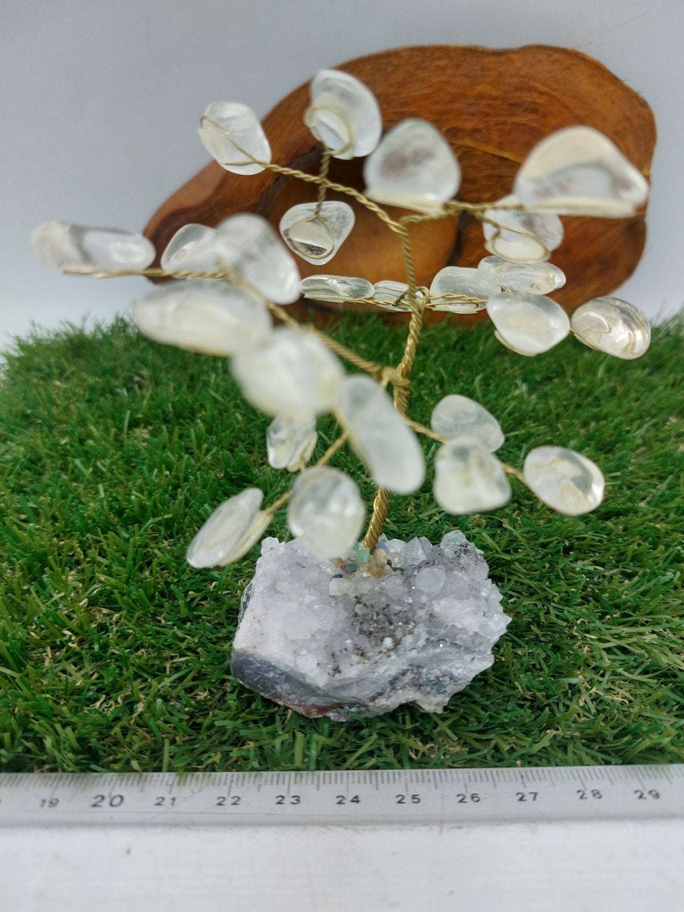 Clear Quartz Crystal Tree of Life με Διακόσμηση σπιτιού με βάση αμέθυστου