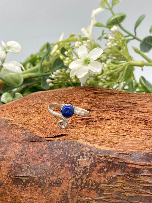 Lapislazuli Kristall Sterling Silber 925 Ring Top Qualität handgefertigt