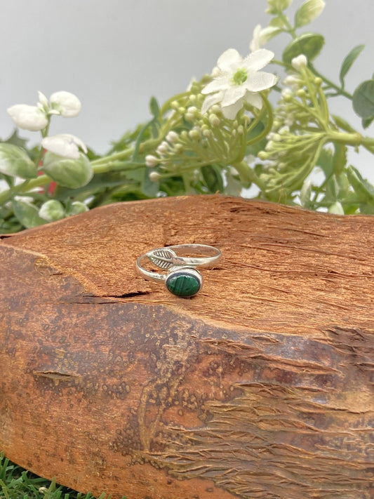 Malachit Kristall Sterling Silber 925 Ring Top Qualität handgefertigt
