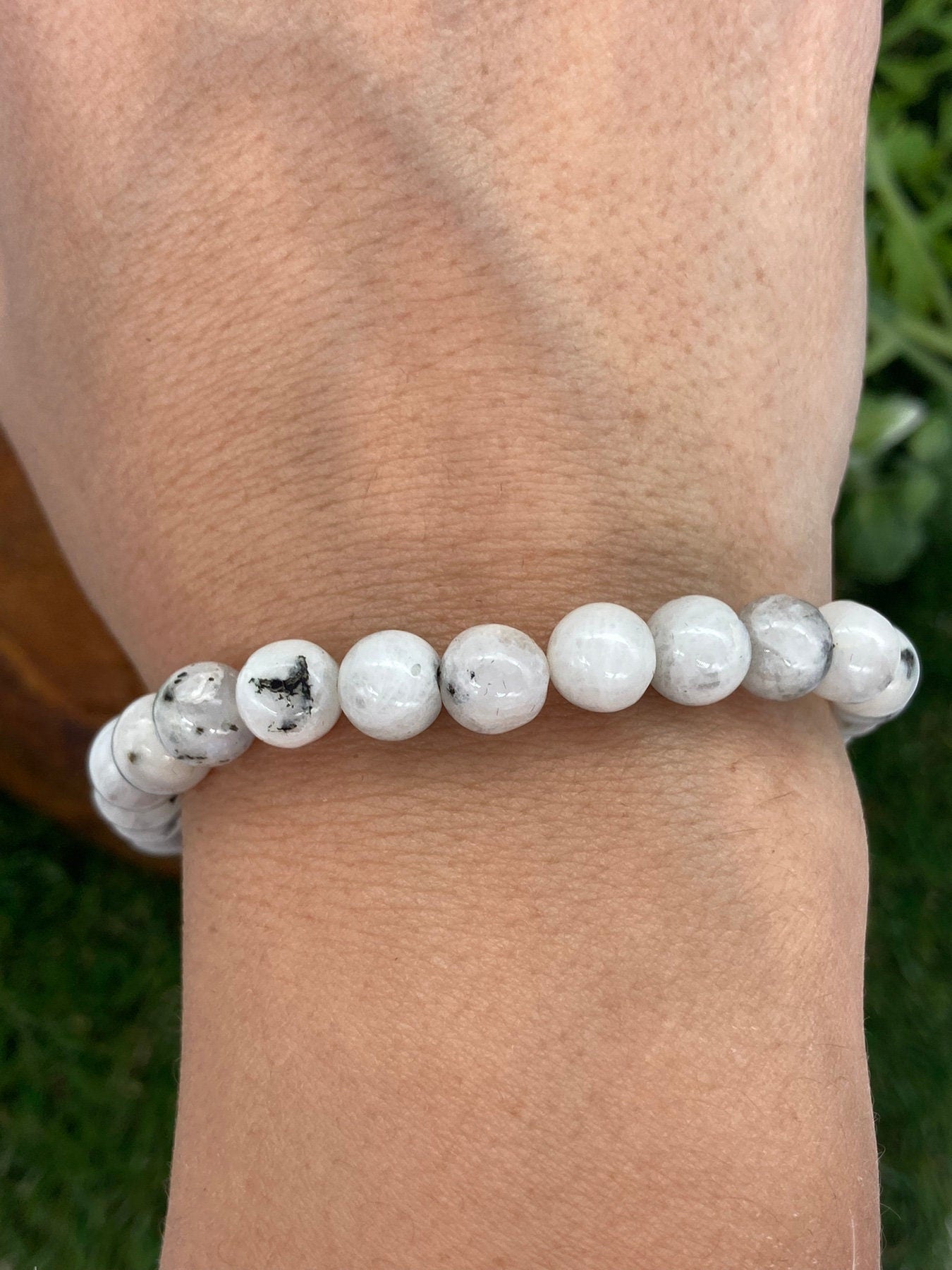 Mondstein Naturkristall 8MM Perlen Armbänder, Handgelenk Edelstein Armband, Stretch Armband, Perlenarmband, handgemachtes Geschenk, Kristall Armband