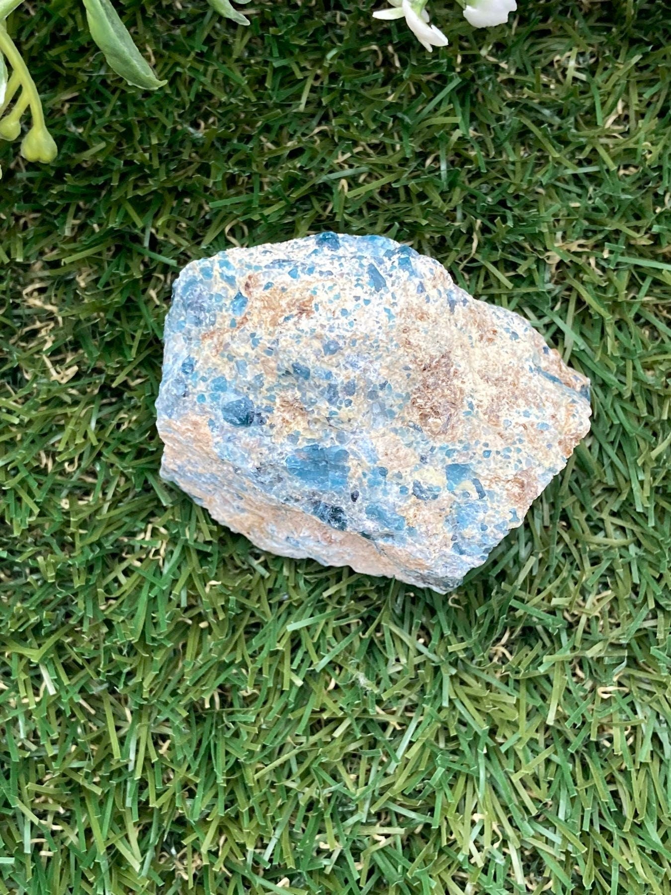 Φυσικό Crystal Blue Apatite συλλογή δείγματος ορυκτό