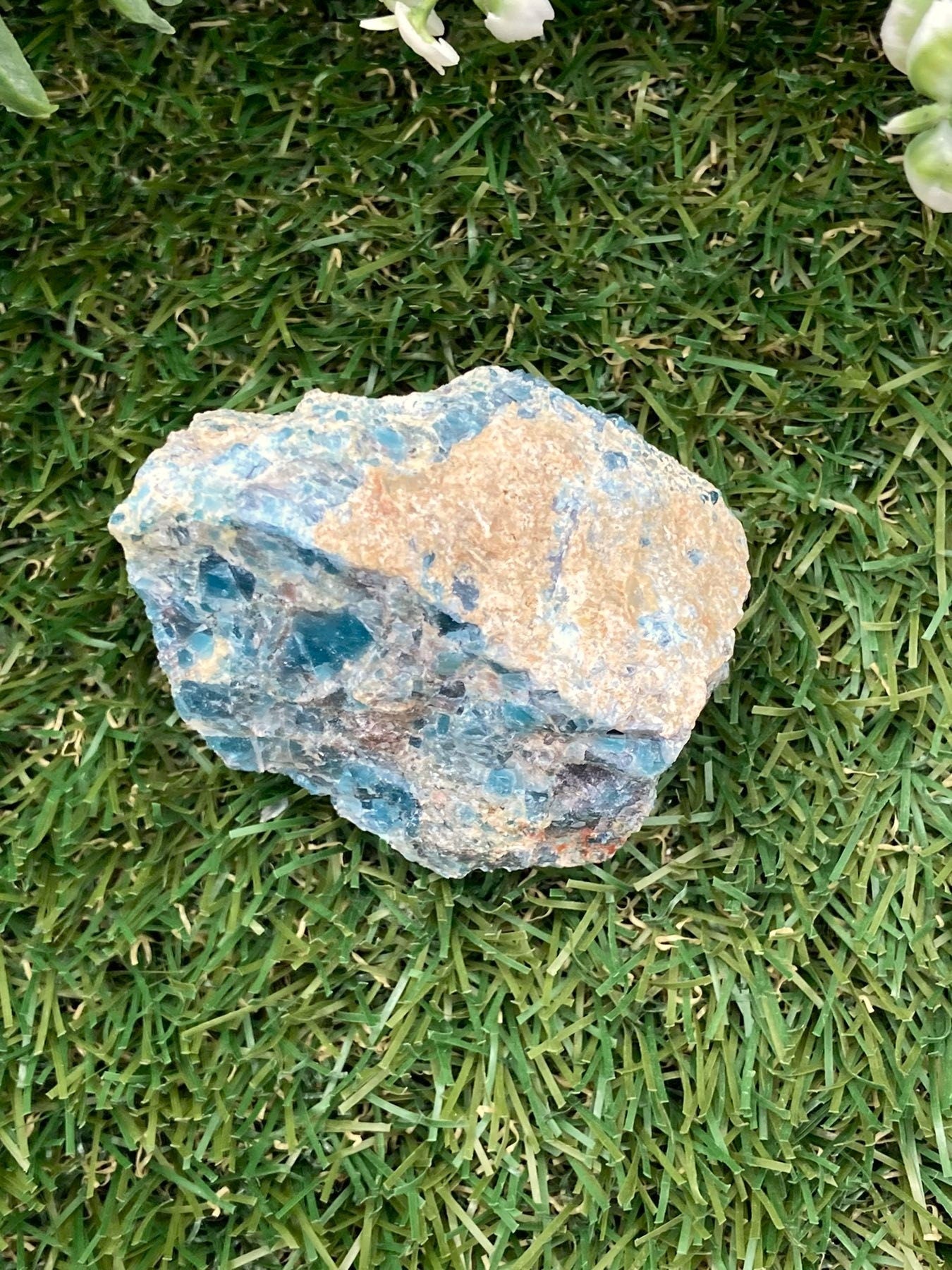 Φυσικό Crystal Blue Apatite συλλογή δείγματος ορυκτό